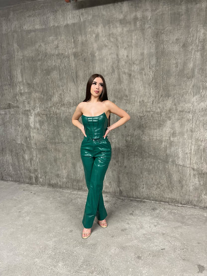 SEXY IN FAUX LEATHER PANT SET