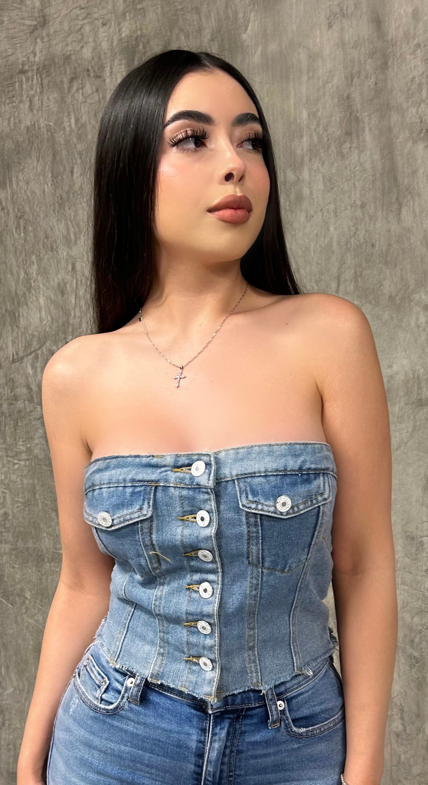 SO INTO YOU DENIM TOP