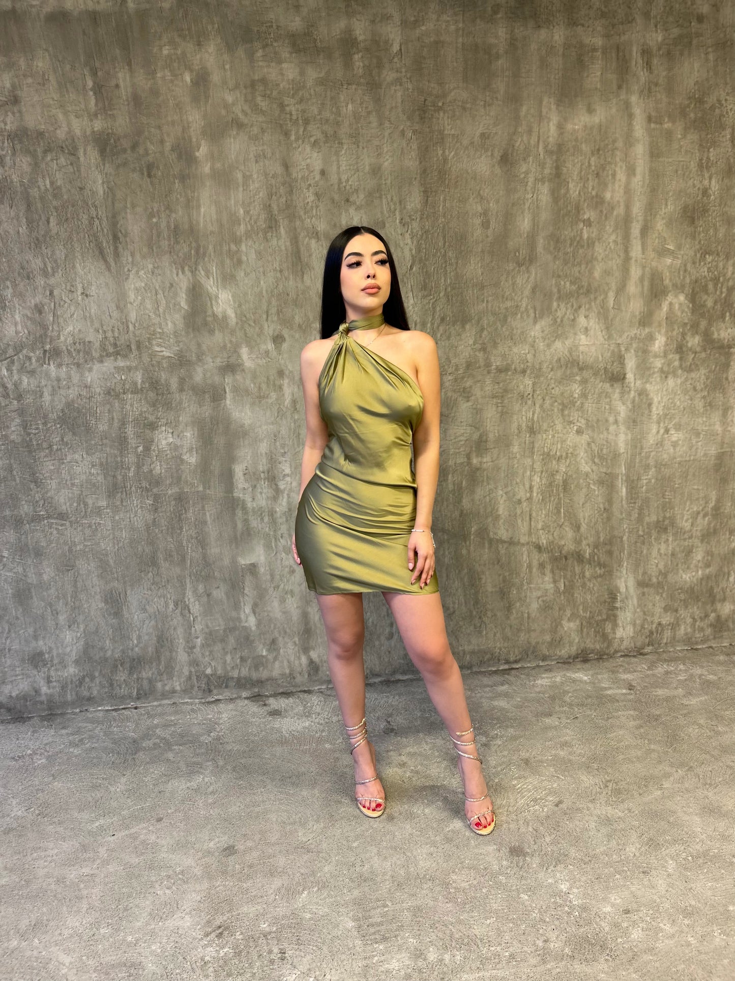 IN THE CITY’ SATIN DRESS