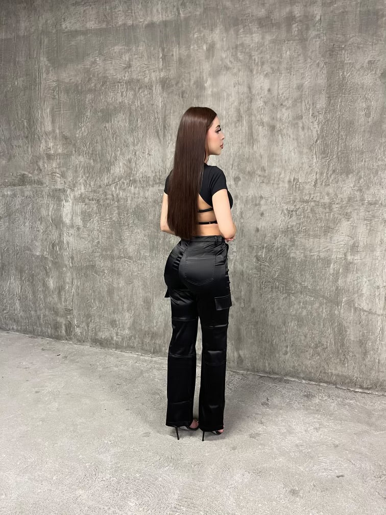 CLOSET STAPLE SATIN PANTS